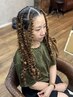 【HOT】knotless butterfly braids 頭皮に負担の少ないブレイズ