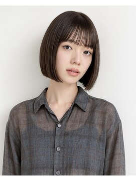 アッシュ 二子玉川店(Ash) 20代の方へ髪質改善カラーで作るブラウンカラータッセルボブ