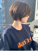 黒髪小顔クラゲヘアーオリーブグレーココアベージュ門前仲町