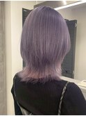 ハイトーンカラーケアブリーチラベンダーカラーハッシュカット