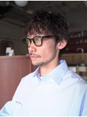 シャドウパーマショート大人ヘア