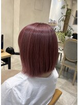 ラボヌールヘアーグレース 門前仲町店(La Bonheur hair grace) シースルー/ひし形ボブ/ピンクメッシュ/ローライトカラー
