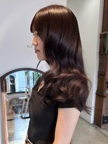 ヘアーアイストゥーレ(HAIR ICI TRE)&nbsp;夏カラー　ブリーチなし　ラベンダーブラウン　ロングレイヤー