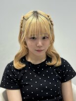 エクララ(eclala)&nbsp;編み込みハーフツイン ガーリーヘア 推し活ヘアメ