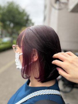 ポタム 東中野(potamu) ブリーチあり！なし！ツートンボルドーカラー