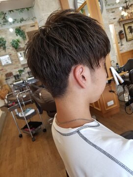 ルークス 中央林間(LOOOKS) メンズの髪色　ブルーグレージュ