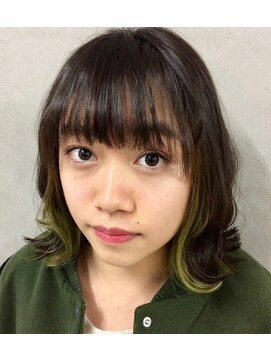 プチ(petie) 切りっぱなしBOBxインナーカラー