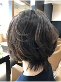 ウルフハンサムショート_ミニマムボブジグザグバング3Dカラー
