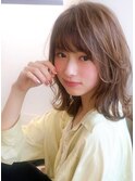 日吉 大人可愛いひし形デジタルパーマ毛先パーマことりベージュ