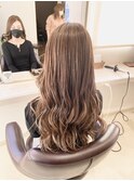 コントラストハイライト×ミルクティーブラウン