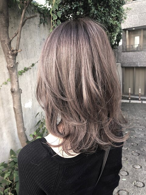 ウルフくびれヘアーグレージュS