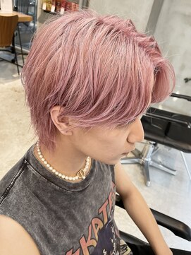 フィフス 名駅(fifth) ピンクベージュメンズハイトーンセンターパート韓国マッシュ