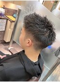 メンズショートスタイル/刈り上げツーブロ/ビジネスアップバング
