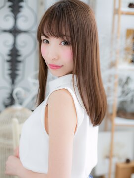 モッズヘア 上尾西口店(mod's hair) 斜めバングフォギーベージュで小顔ストレートc5上尾20代30代40代