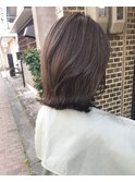 大人可愛いチョコレートブラウンカラー×ふんわり外ハネボブ