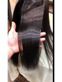 ル アンジュ&nbsp;カラーとストレート同時施術でもダメージレスで艶々に。