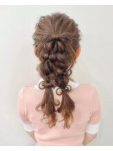 ヘアセットサロン アッシュ 神戸三宮(Ash) リボン×ポニーアレンジ