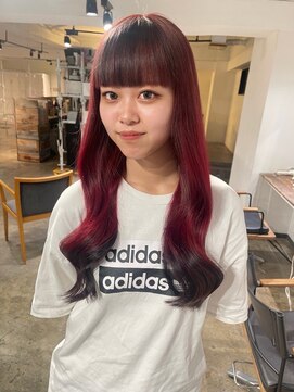 ザ オーダー(THE ORDER) 裾カラー/赤髪/エンドカラー/デザインカラー/ケアブリーチ