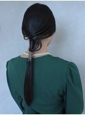 お呼ばれヘア/タイトヘア/ロングヘア/ヘアアレンジ/表参道