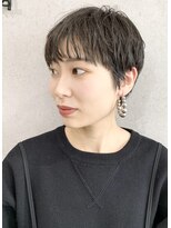 ミクマル(micmal)&nbsp;20代30代大人可愛い小顔ショート丸みショートボブ黒髪ショート