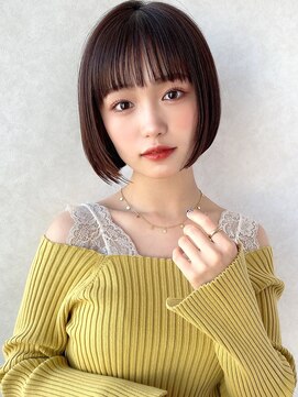 アフロート ルヴア(AFLOAT RUVUA) みねスタイル 似合わせ 切りっぱなしボブ 30代 40代 小顔 新宿