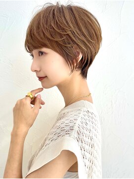 バンプ ギンザ(BUMP GINZA) 30代、40代/丸みくびれショートボブ×白髪染めハイライト/大宮