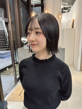 ミィ 表参道(mee.) 似合わせカット ボブヘア 縮毛矯正 ミニボブ 切りっぱなしボブ