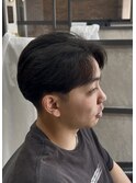 大分メンズ刈り上げマッシュセンターパートニュアンスパーマ