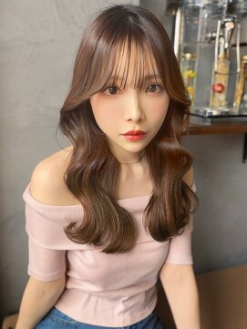 ロンドカスティーヨ 四日市(Lond castillo) 【佐京春奈】艶感ピンクブラウン　顔まわり　レイヤーカット