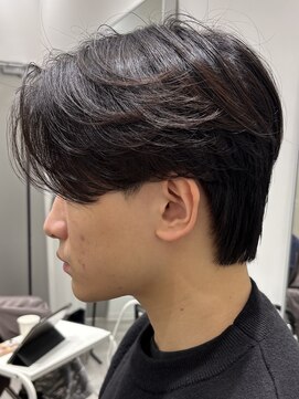 カルム(kalm) メンズセンターパートウルフセンターパートニュアンスパーマ襟足