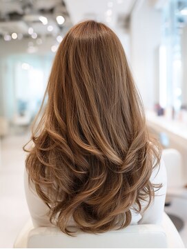 アース 天満橋店(HAIR & MAKE EARTH) 30代40代◎上品美人ヘア冬の深みロングブラウン