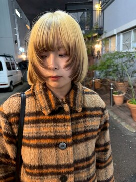 ラック 表参道(LUCK) デザインカラー/ウルフレイヤー/裾カラー/ブロンド