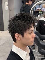 オーバルバイアピッシュ(OVARL by apish)&nbsp;フェザーパーマ毛流れパーマカルマパーマメンズサロン