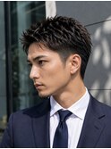 MEN’S HAIR/サーフカール/刈り上げセンターパート/南森町