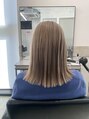 エイト ヘアサロン 渋谷本店(EIGHT)&nbsp;切りっぱなしミディアム/ミルクティーグレージュ