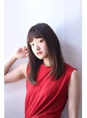 うるつやストレート×オン眉。