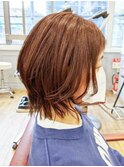 ショートボブ×大人ベージュ