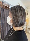 脱白髪染めハイライト