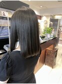 ◎暗めカラー グレージュ 内巻きボブ