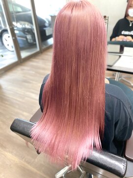 ヴィフ 大船(VIF) ロングヘアー×ペールピンク(大船/大船駅/ハイトーン/艶髪)