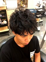 銀座マツナガ 浅草店 ツーブロックマッシュナチュラルパーマメンズ