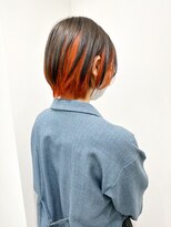 アンリ(Anli)&nbsp;【Anli☆岩瀬萌】アンブレラカラー オレンジ ブラウン ショート