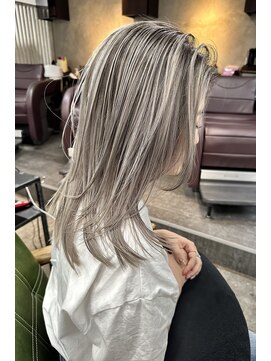 アポロ 横浜駅店(apollo) バレイヤージュ ダークアッシュ フレンチセピアアッシュ