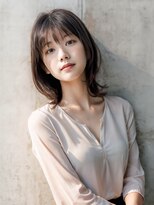 ブラン(blanc)&nbsp;結べる長さのくびれミディアム/髪質改善カラー/レイヤーカット