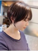 20代30代40代前下がりストレート小顔補正立体カット