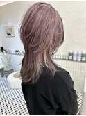 【KOS　立川】ウルフレイヤーカット×ホワイトピンク
