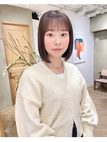 ローレン(LOREN)&nbsp;ミルクティーベージュぷつっとボブケアブリーチ 梅田