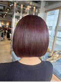 小顔補正立体カット×ナチュラル丸みボブ 10代20代30代40代50代