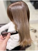 【艶髪】シアーベージュ【髪質改善】【縮毛矯正】20代30代40代