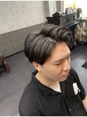 アップバング ツーブロック センターパート メンズカット/葛西